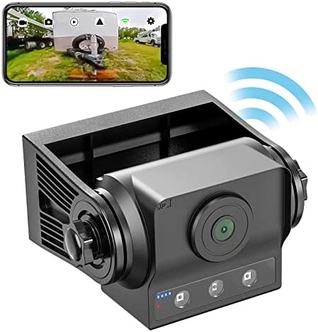 Wireless Hitch Backup Camera, 720P WiFi Magnetic Trailer Hitch Backup Rear/Front View Camera for Pickup Truck/Horse Trailer/RV/Camper Reverse, Rechargeable Battery, Compatible with iPhone Android