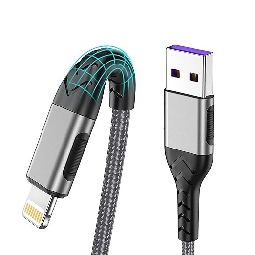 iPhone Charger, [Apple MFi Certified] 3Pack 6FT USB A Cable for Long Charger Cable, Fast iPhone Charging Cord Compatible with with iPhone Xs Max/XS/XR/X/8/7/6S/6/Plus/SE/iPad(Silver)